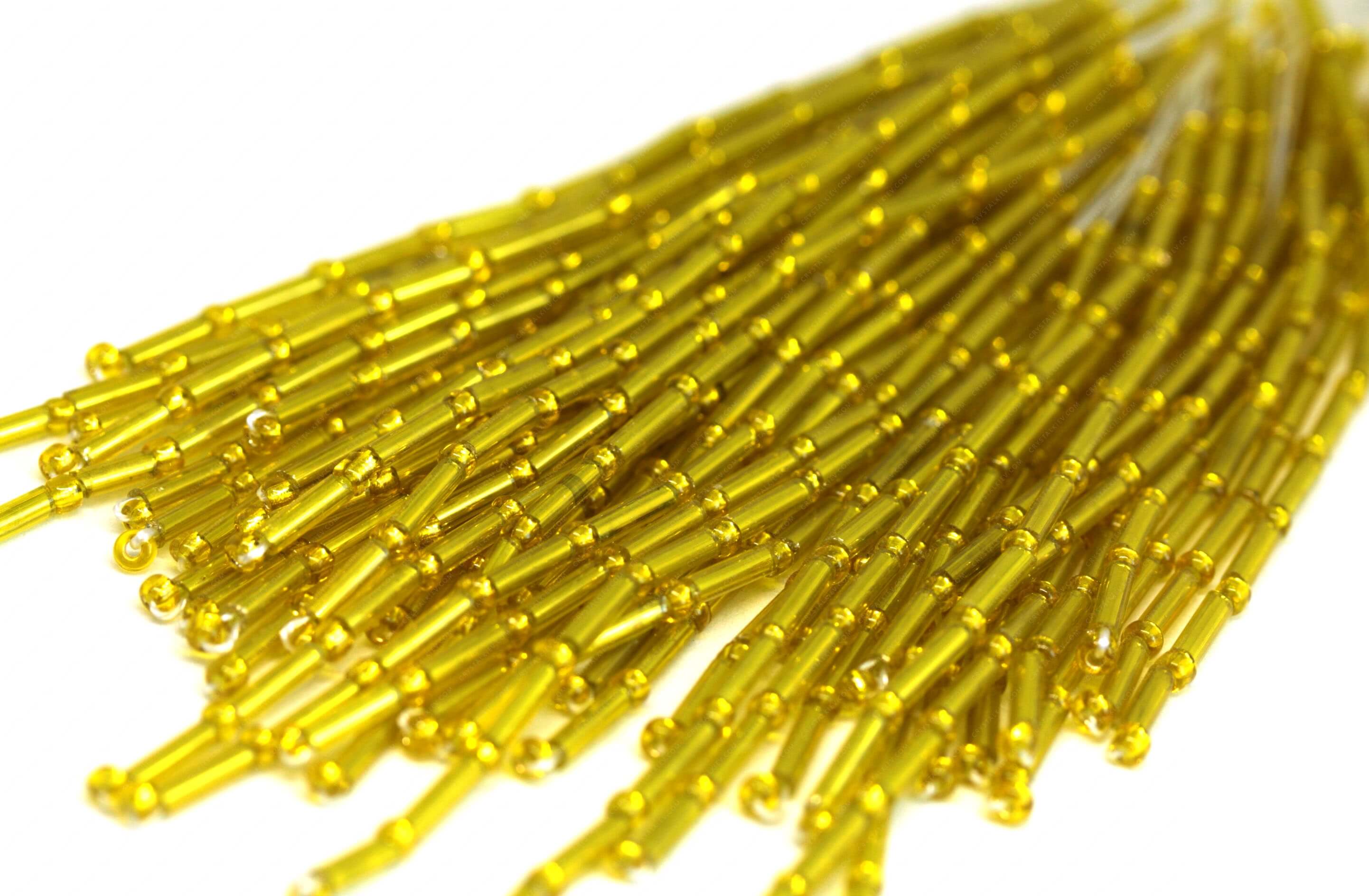 Пучки стекляруса Citrine 6mm прямий